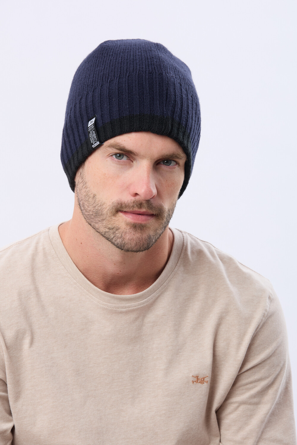 GORRO TEJIDO REVERSIBLE Azul