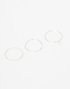 Sets Anillos Strass Set De Anillos En Plata 925 Y Cubic - Plateado