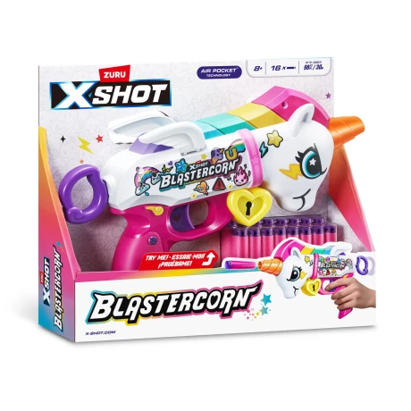 Pistola de Dardos X-Shot Blastercorn Unicornio 16 dardos 001