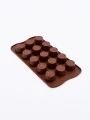 MOLDE PARA CHOCOLATES DE SILICONA MARRON