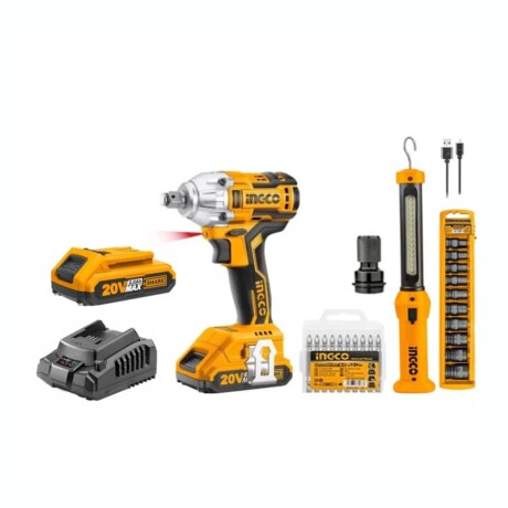 Super Combo A Batería INGCO COSLI23048 Llave De Impacto 400NM Con Accesorios Super Combo A Batería INGCO COSLI23048 Llave De Impacto 400NM Con Accesorios