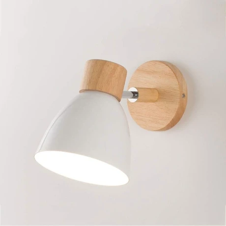 Lampara Aplique De Pared Nordica Led Moderna Blanco