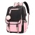 Pack x3 Mochila Kawaii Impermeable Usb Multuso Resistente Variante Color Rosa Negro