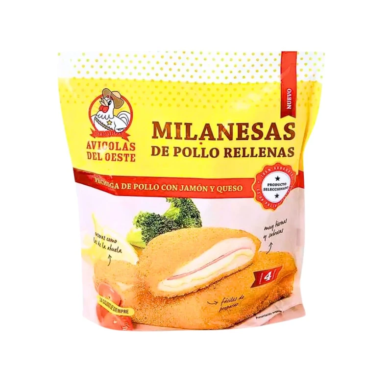 Milanesa de Pollo Rellena Avícolas del Oeste - 1 kg Milanesa de Pollo Rellena Avícolas del Oeste - 1 kg