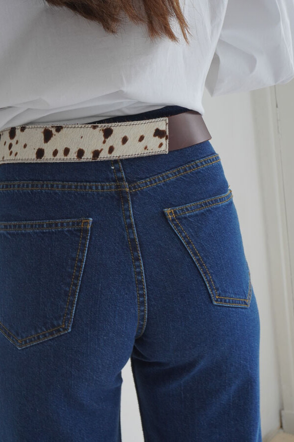 Print Belt Blanco / Plateado