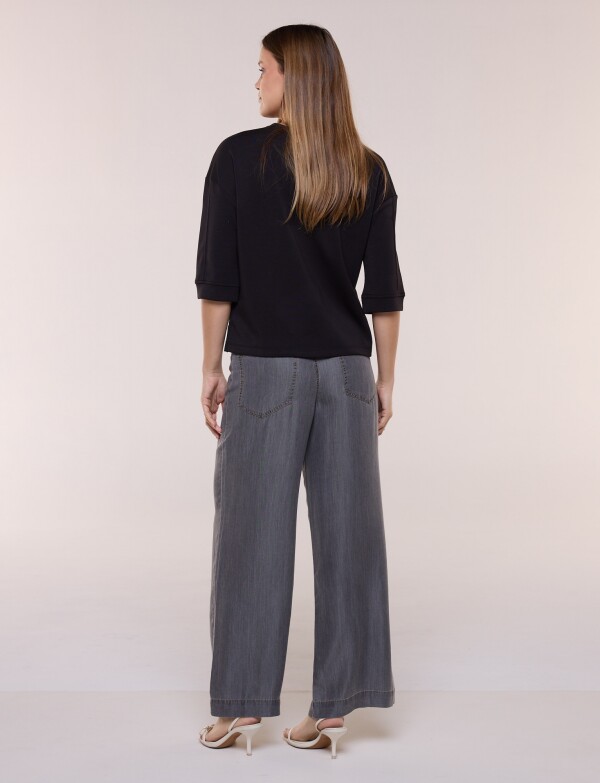 Buzo Comfy Manga Amplia NEGRO