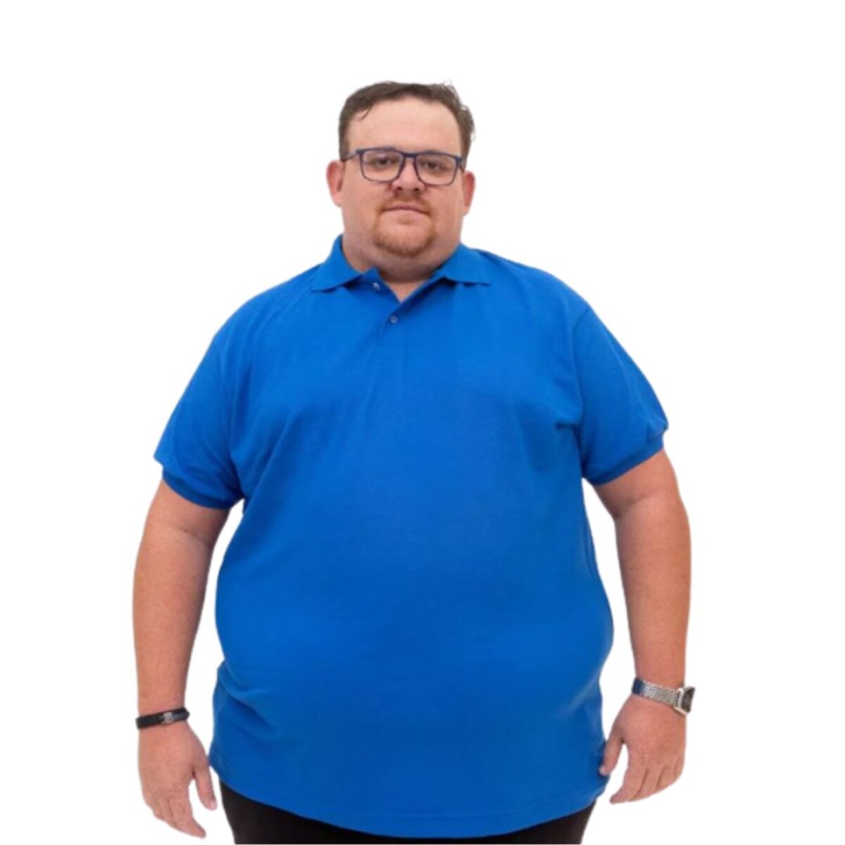 Remera Polo Plus / Talles Grandes - Azul Francia 