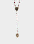 Collares Largos Con corazón Collar Largo Con Corazones - Dorado