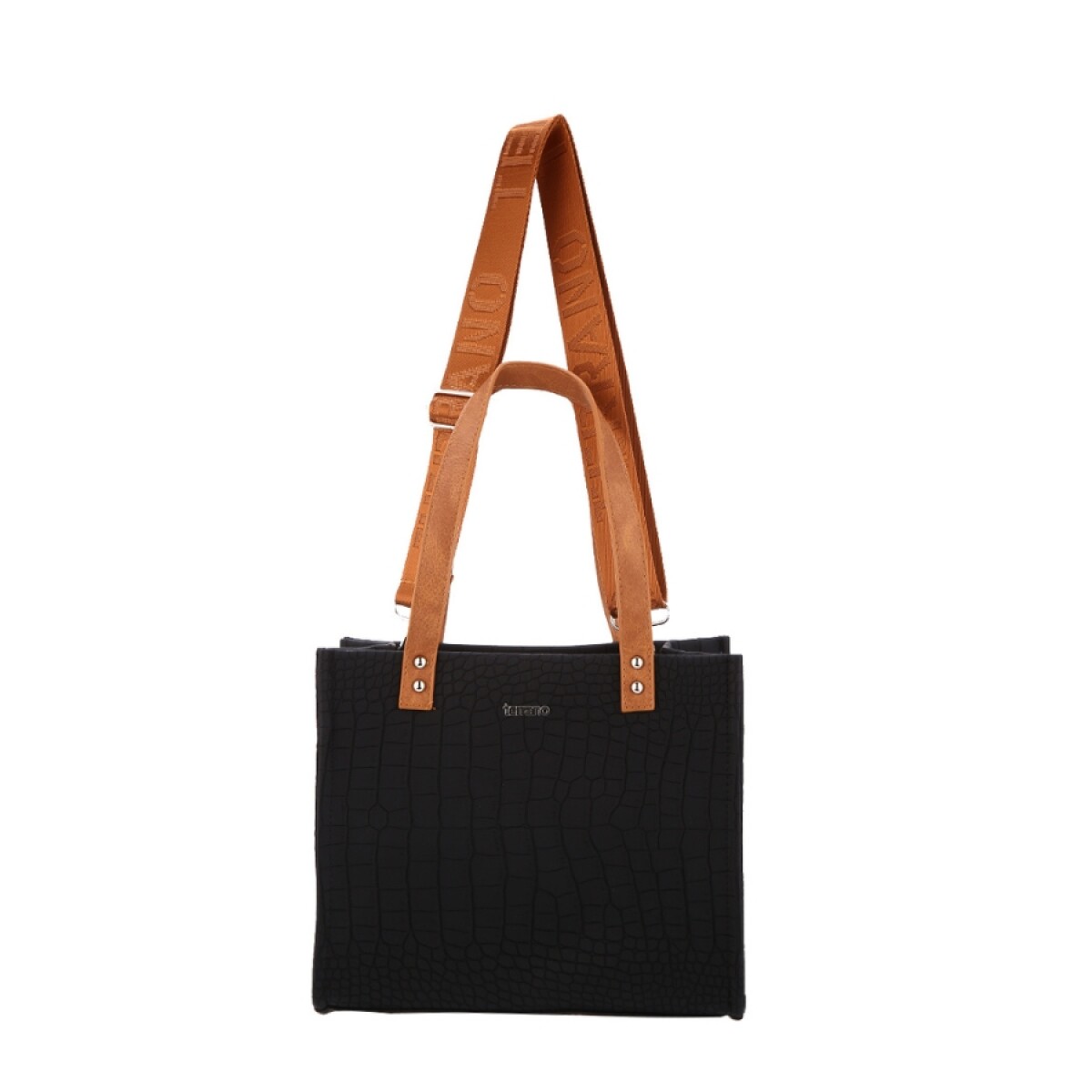 Cartera Moon Croco Negro 