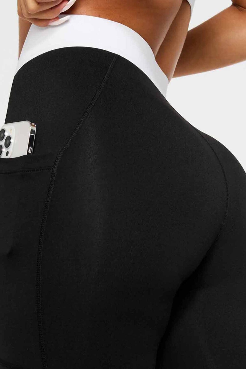 Leggings On-The-Go Power Hold High-Waisted Mujer Black/Classic White