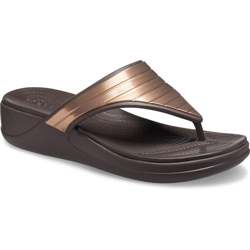 Sandalias Crocs Monterey Metalllic Marrón