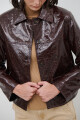 CHAQUETA GLOSSY MARRON
