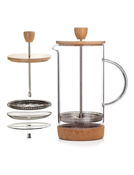 CAFETERA/TETERA 800 ML EN VIDRIO Y BAMBÚ CAFETERA/TETERA 800 ML EN VIDRIO Y BAMBÚ