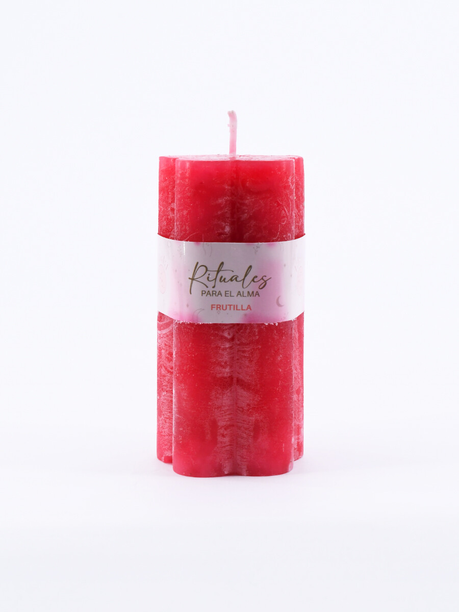 VELA FLOR FRUTILLA - ROJO 