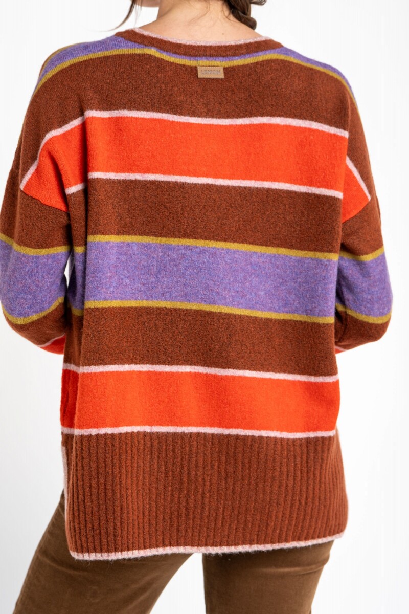 Sweater Rayado Cafe