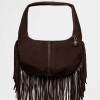 Bolso Amazonia En Cuero Gamuza Marron