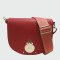 Longchamp -Cartera de cuero con solapa, Cavalcade Terracota