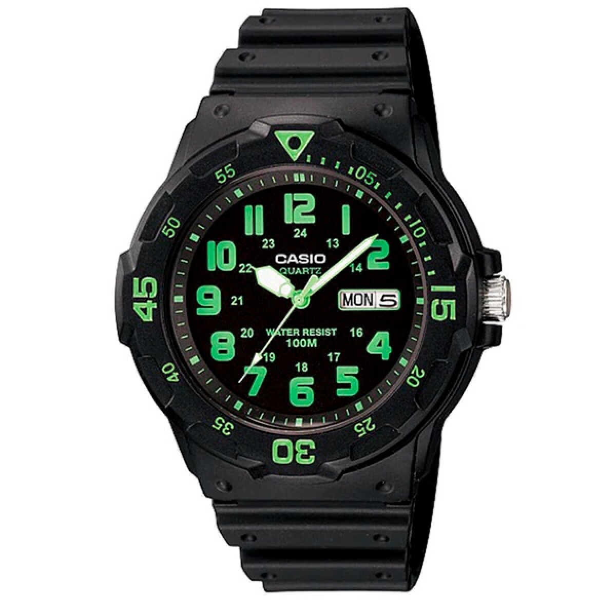Reloj CASIO MRW200H-3BVDF Resina Negro Esfera 44mm 