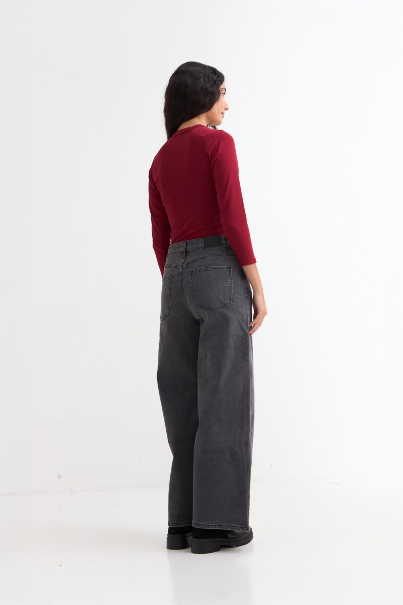 Jean wide leg full length GRIS OSCURO