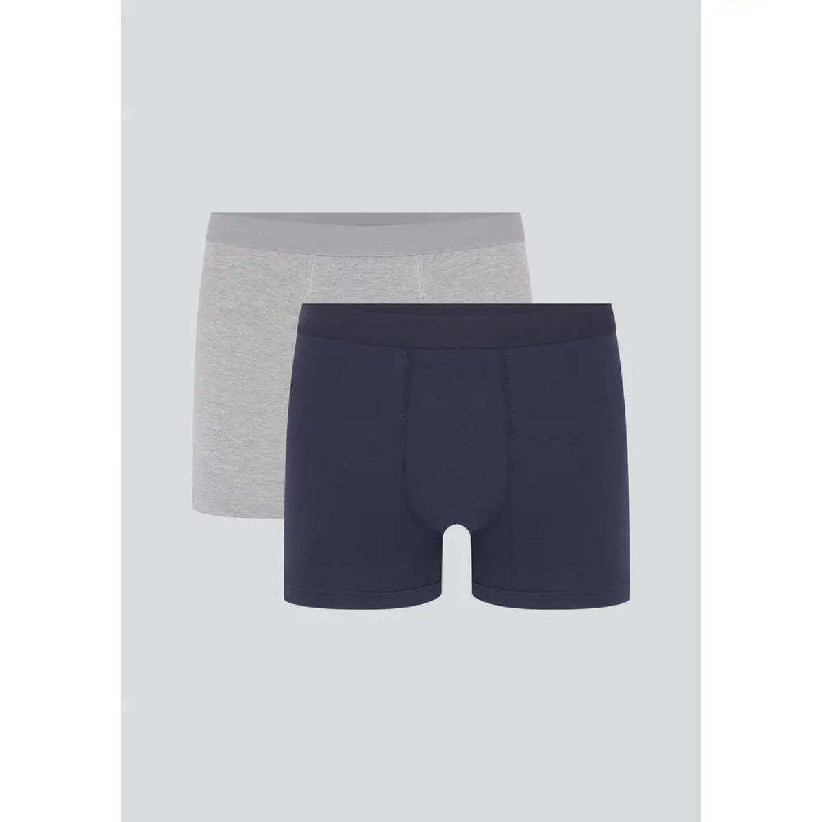 CUECA BOXER MASC - AZUL/CINZA 