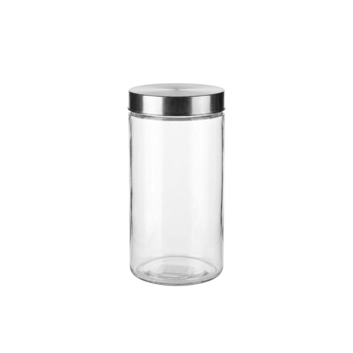 FRASCO VIDRIO C/TAPA METAL PLATA 11X22CM 