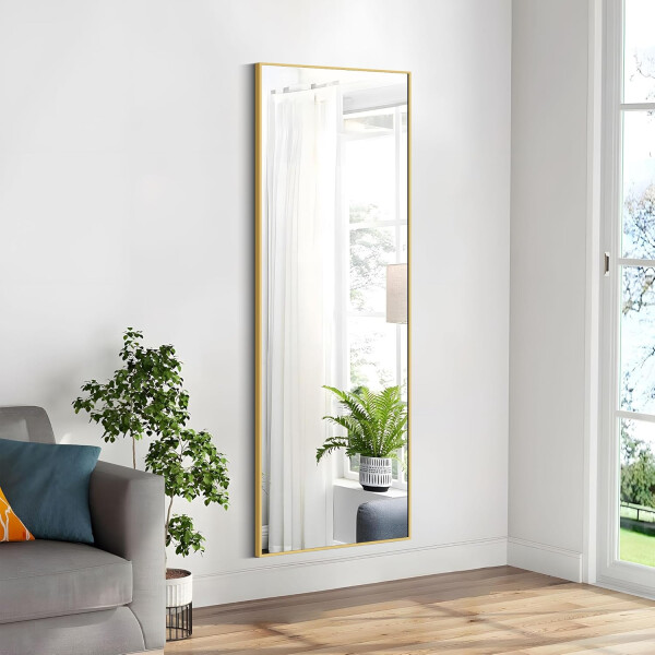 Espejo De Pie Rectángular Cuerpo Entero Fm06 50 X 150 Cm NEGRO