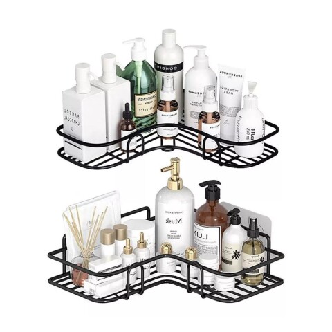 Organizador de Baño Esquinero Adhesivo Repisa de Ducha Set x2 IMBACK Color Negro Organizador de Baño Esquinero Adhesivo Repisa de Ducha Set x2 IMBACK Color Negro