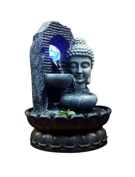 Fuente de agua Buda simil piedra con luz LED Fuente de agua Buda simil piedra con luz LED