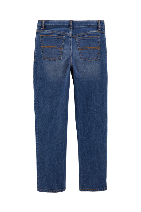 Pantalón jean clásico, lavado medio. Talles 5-8 Sin color