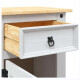 Mesa de Luz Grande Estilo Mexicano 1 Puerta 1 Cajon BLANCO y CERA NATURAL Mesa de Luz Grande Estilo Mexicano 1 Puerta 1 Cajon BLANCO y CERA NATURAL