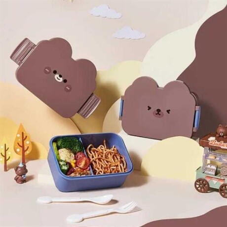 Vianda infantil con divisiones Marron