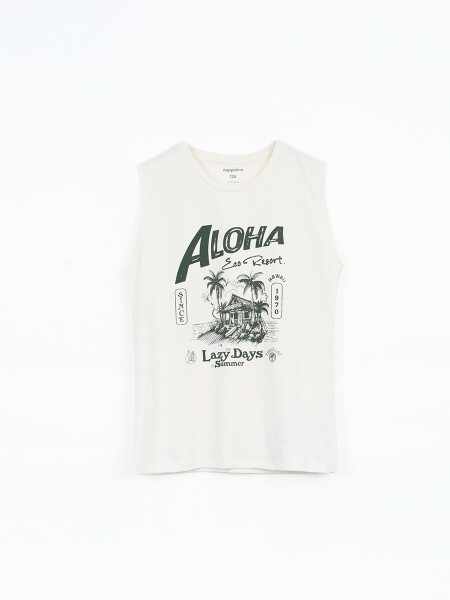 MUSCULOSA LISANDRO PRINT BEIGE