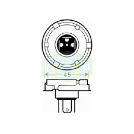 LAMPARA - HALOGENA 12V 100-80W H4 P45 TRIFA LAMPARA - HALOGENA 12V 100-80W H4 P45 TRIFA