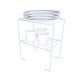 Estante organizador apilable BLANCO