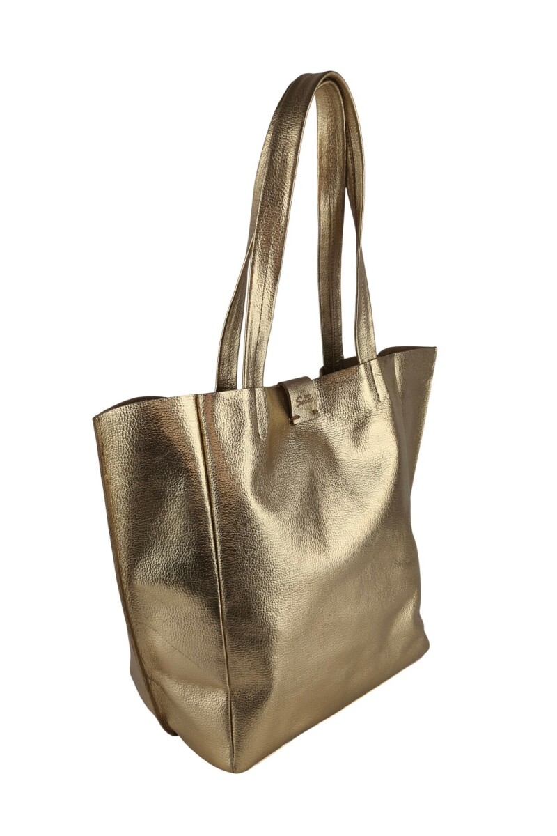 Tote Bag de cuero Dorado