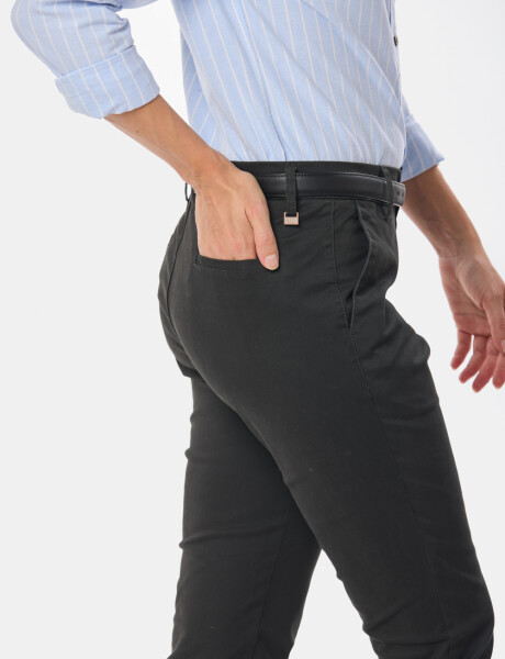 PANTALÓN CLÁSICO CON SPANDEX VERDE OSCURO