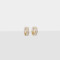 Aros Argollas Con glitter Argollitas Con Glitter - Dorado