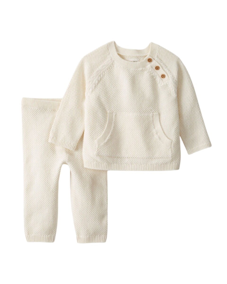 Set dos piezas de algodón orgánico, pantalón y buzo 