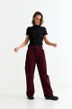 Pantalón pana wide leg BORDO