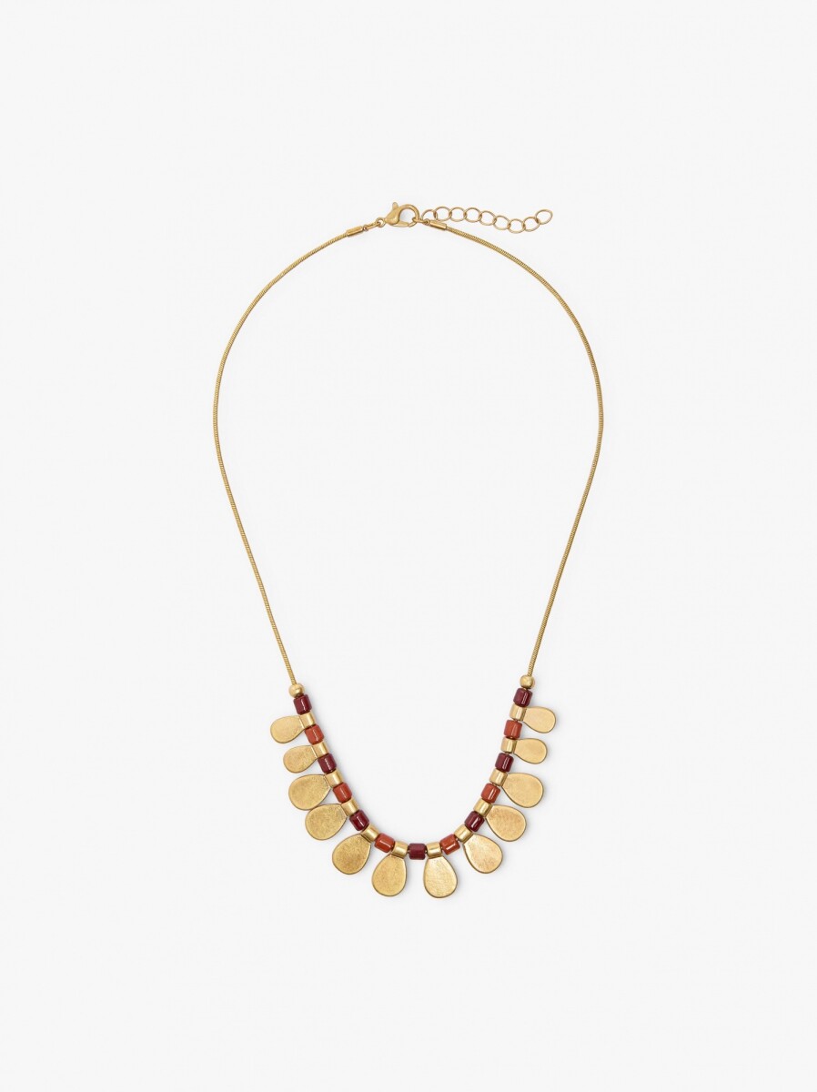 Collar Con Cuentas Y Medallas - multicolor 