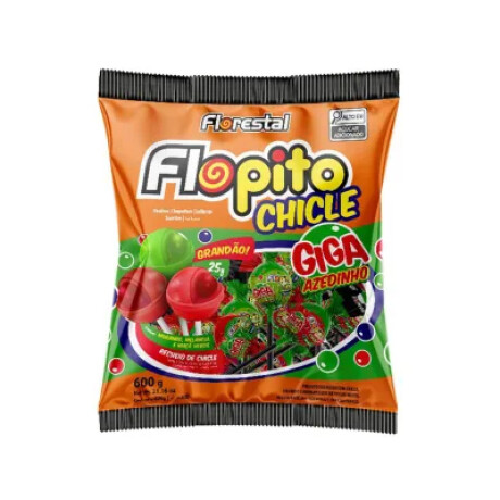 Chupetin Flopito Gigante Azedinho c/Chicle Chupetin Flopito Gigante Azedinho c/Chicle