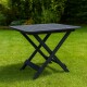 Mesa plegable de jardín resistente NEGRO