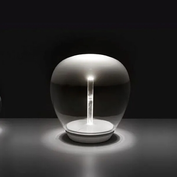 LUMINARIA DE MESA BOLA DE CRISTAL BLANCO - Medium