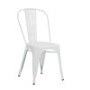 Juego de comedor Con Mesa Circular de 120cm + 4 Sillas Tolix Blanco