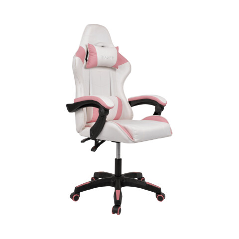 Silla Gamer Ergonomica Escritorio Reclinable Soporta 200kg Blanco con Rosa Silla Gamer Ergonomica Escritorio Reclinable Soporta 200kg Blanco con Rosa