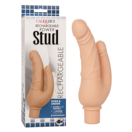 Vibrador Doble Power Stud Over and Under Calexotics Ivory