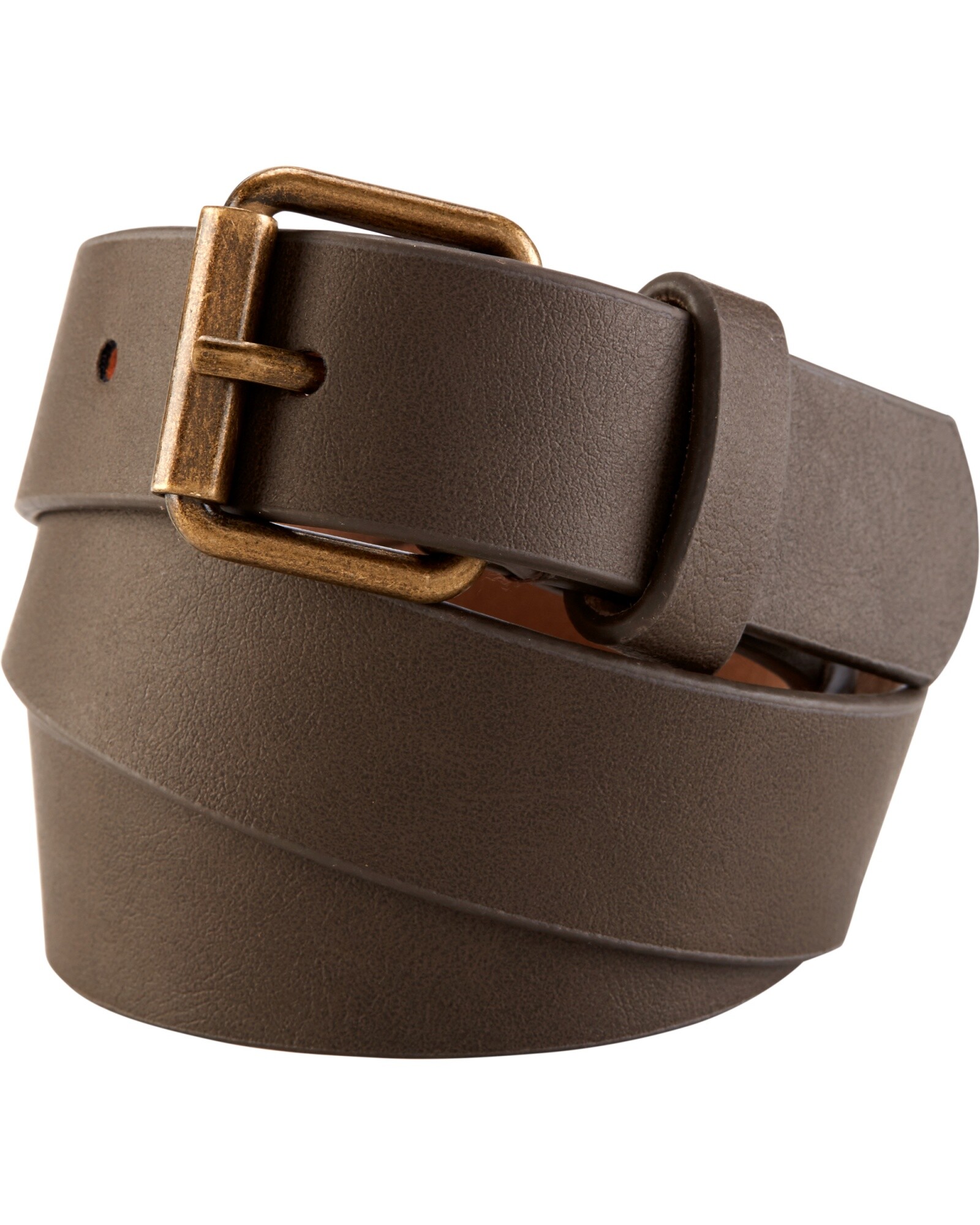 Cinturón de cuero sintético marrón Sin color