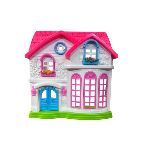 OUTLET Casa 2 pisos c/pareja y muebles caja 33.5*19 cm Outlet Casa 2 Pisos C/pareja Y Muebles Caja 33.5*19 Cm