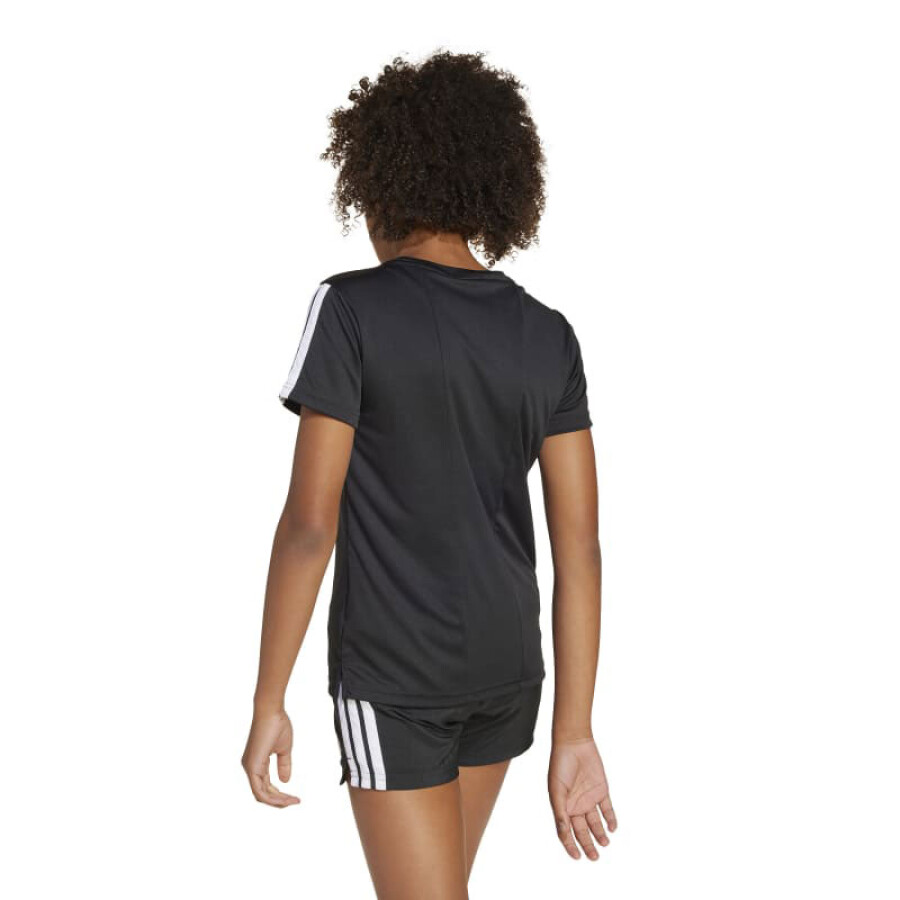 Remera de Niños Adidas Training Essentials 3 JRS Negro - Blanco