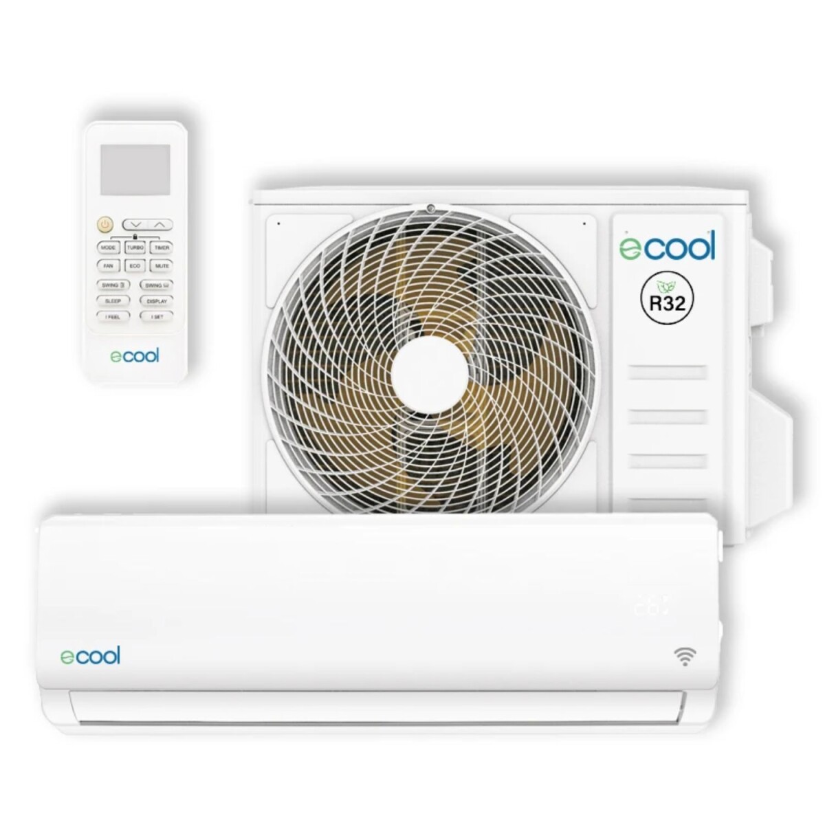Aire Acondicionado inverter Ecool con Wifi 9000 BTU Blanco 